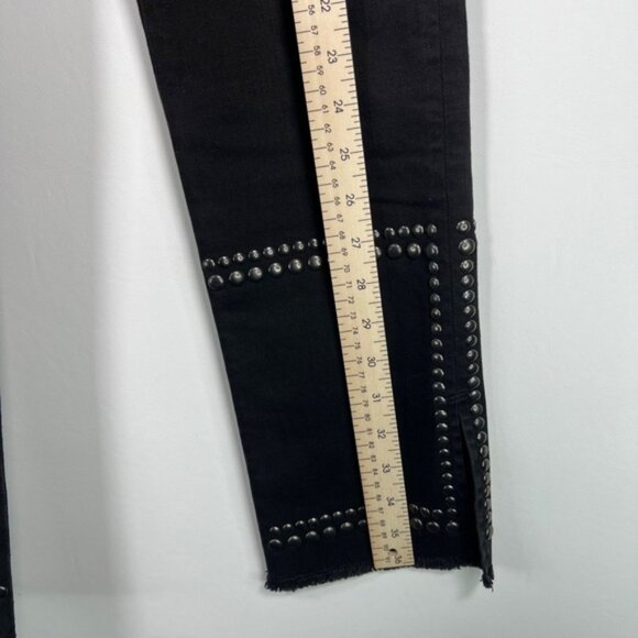 NWT FRAME Denim Le High Straight-Leg Band Studded Jeans-Troupe High-Rise Size 24 - Picture 9 of 16